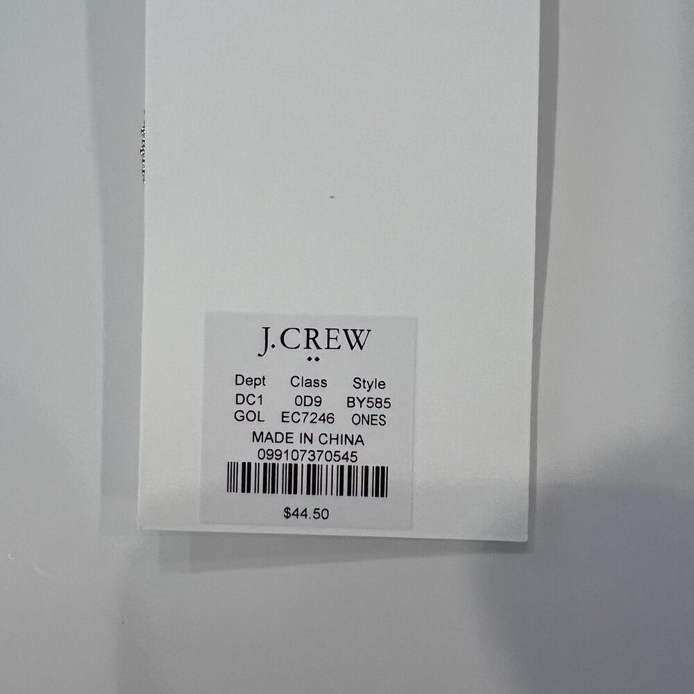 NWT J. Crew Gold Beaded Boho/Festival Hoop Earrings - Picture 6 of 8